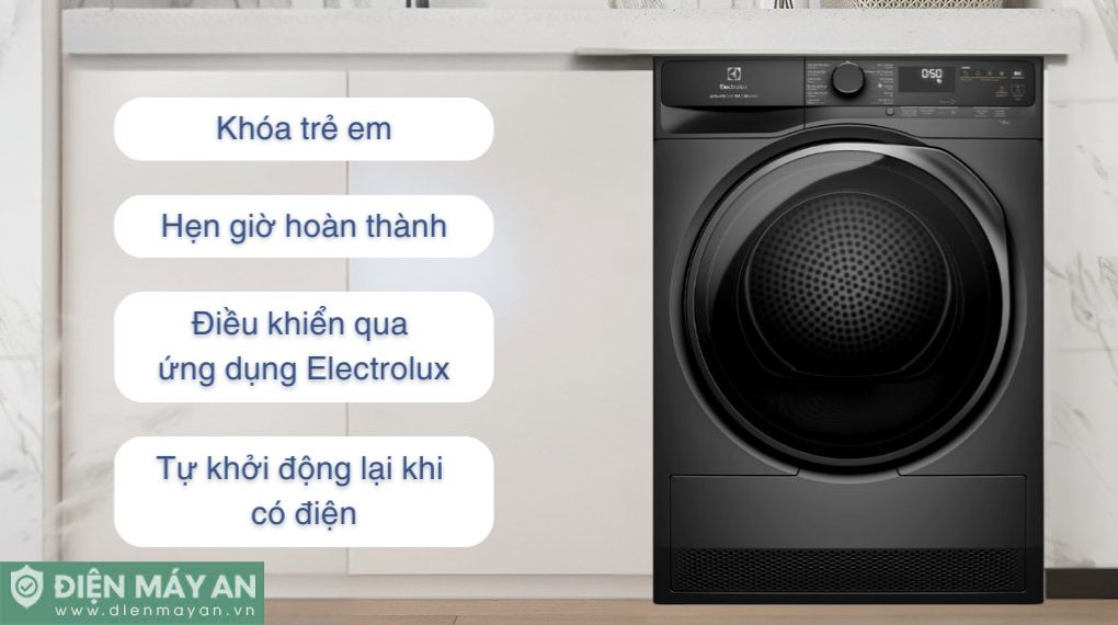Máy Sấy Bơm Nhiệt Electrolux UltimateCare 9 Kg EDH903R7SC